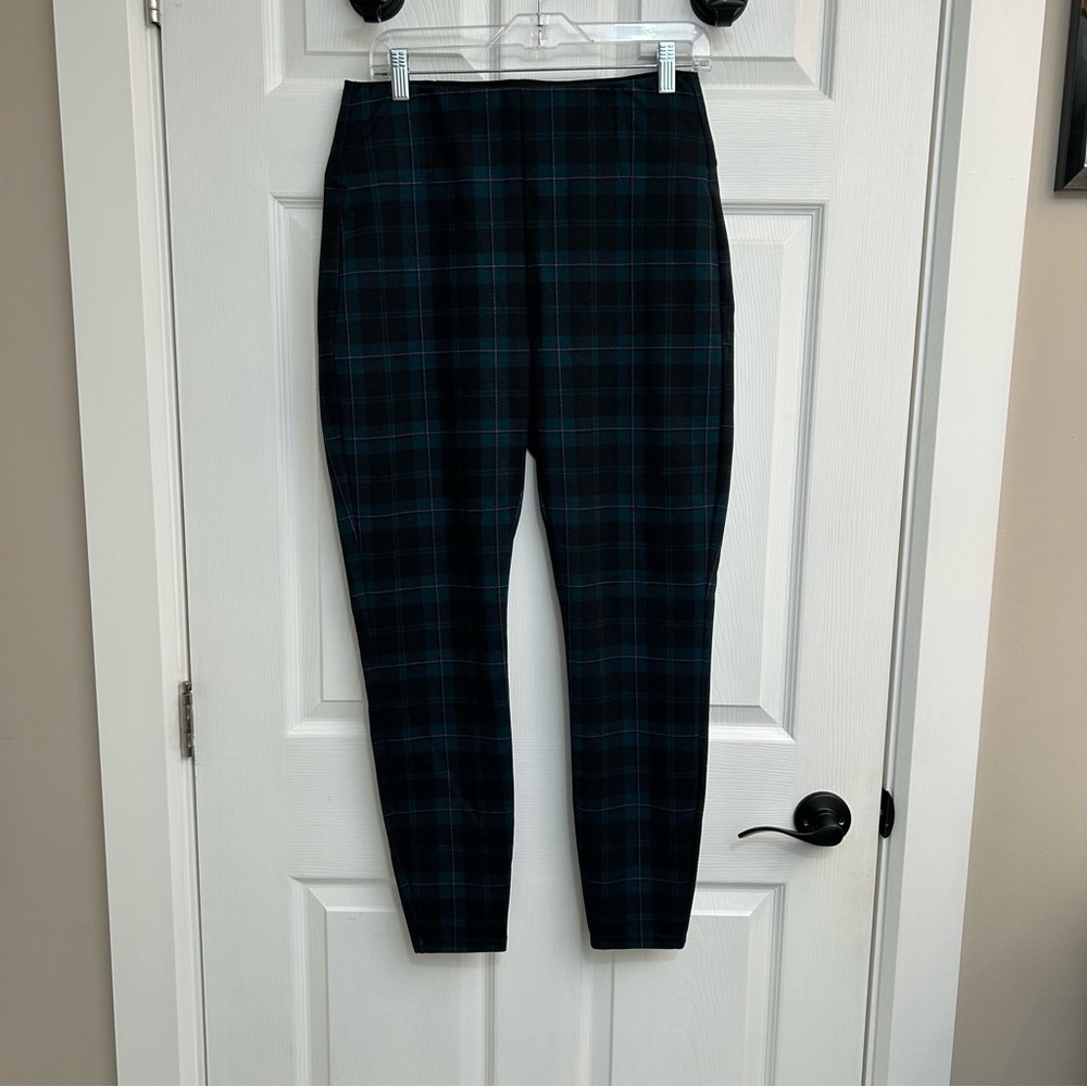 Maurices Black and Blue Plaid Leggings